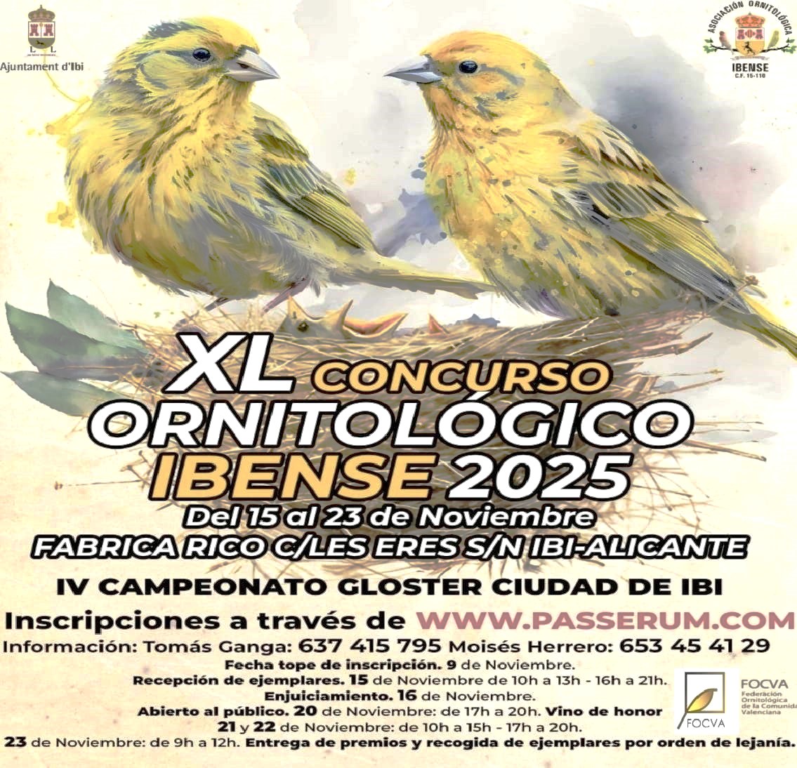 Xl Concurso ornitológico Ibense 2025